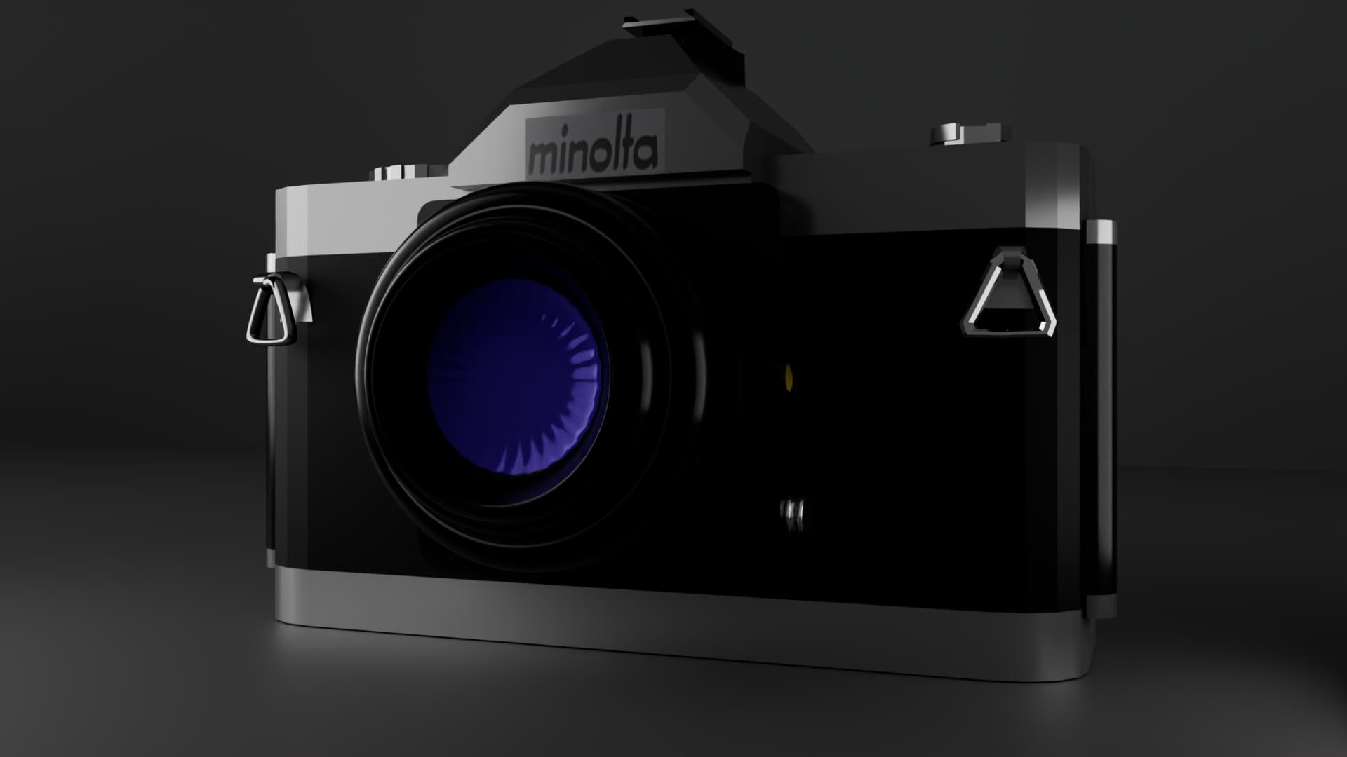 Appareil photo modélisé en 3D sur Maya