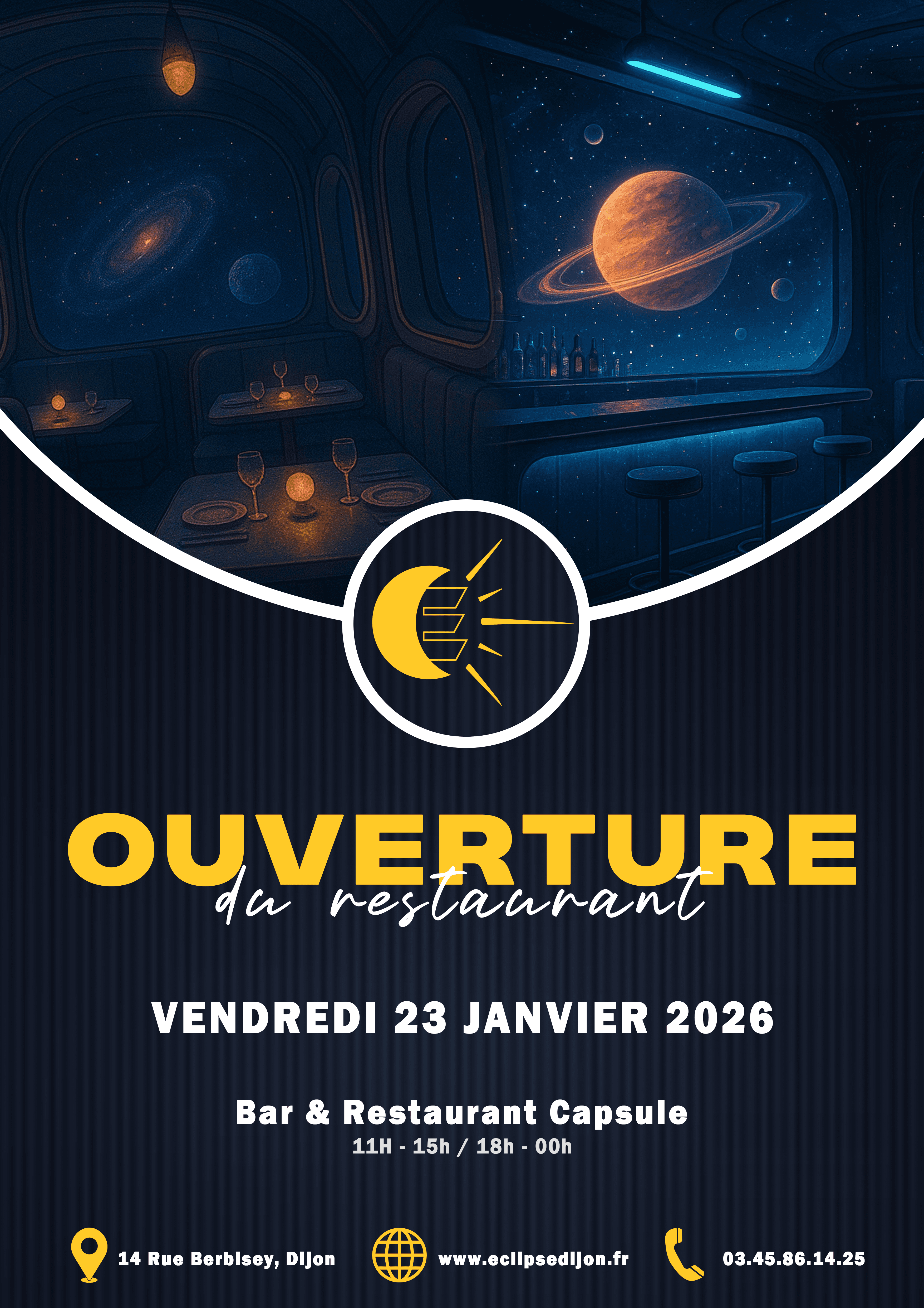 Affiche d'ouverture de restaurant