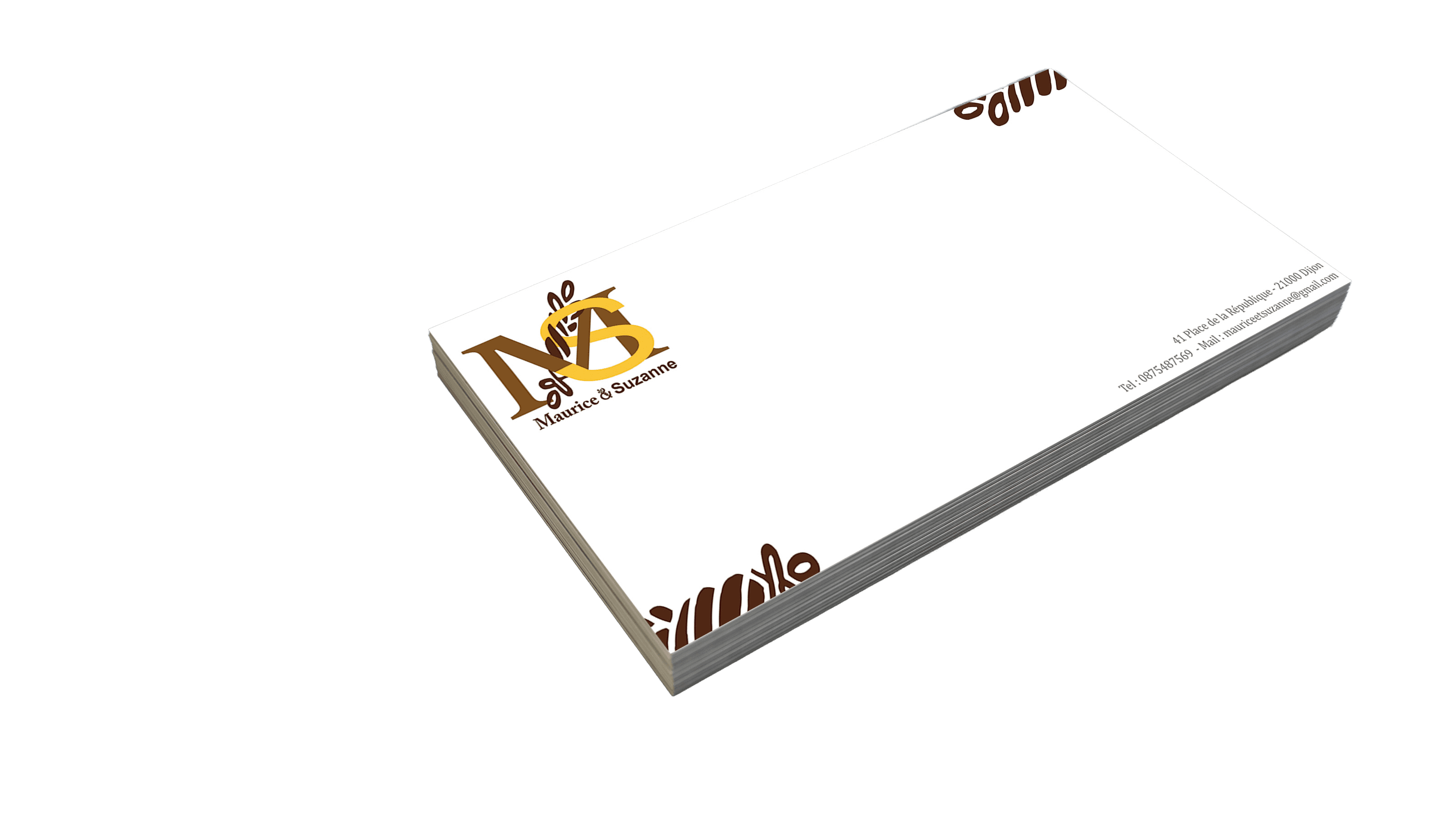 Mockup de carte de correspondance