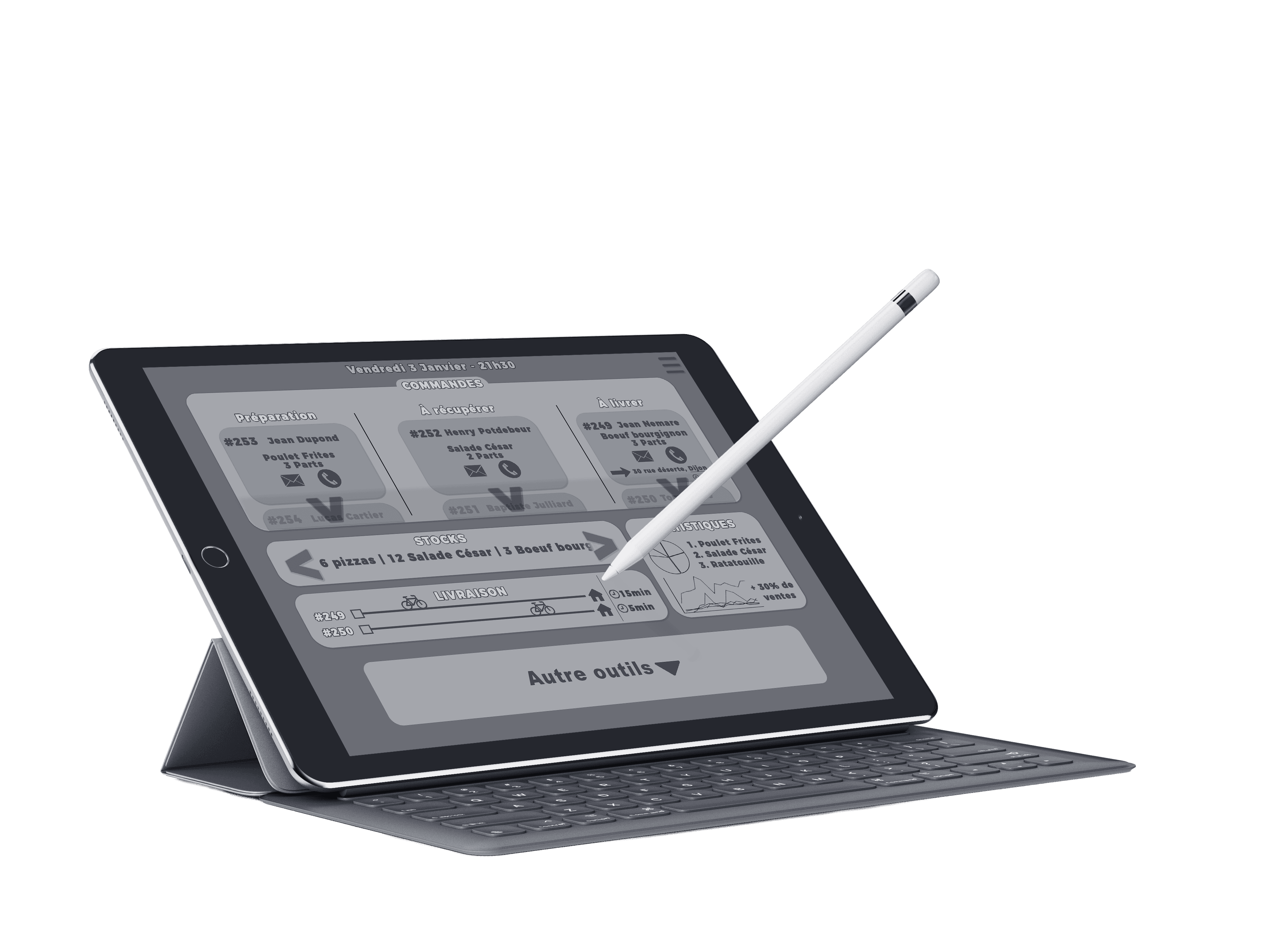 Mockup iPad d'interface